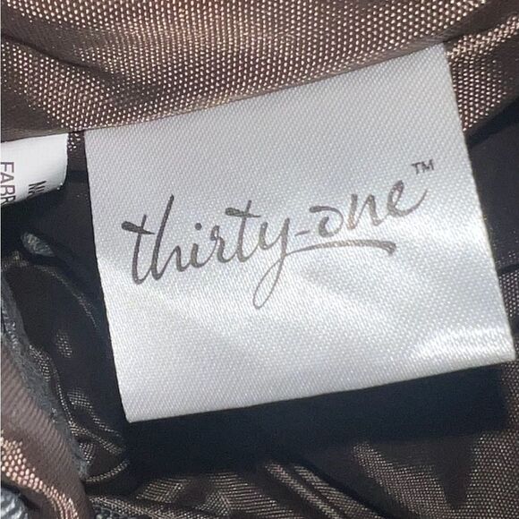 Thirty-One Solid Gray Diaper Bag Unisex Shoulder Bag EUC - Picture 5 of 6